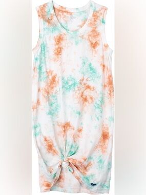 KAVU Simone Sleeveless Pink Blue White Tie Dye Dress in Jade Candy Color Size: L